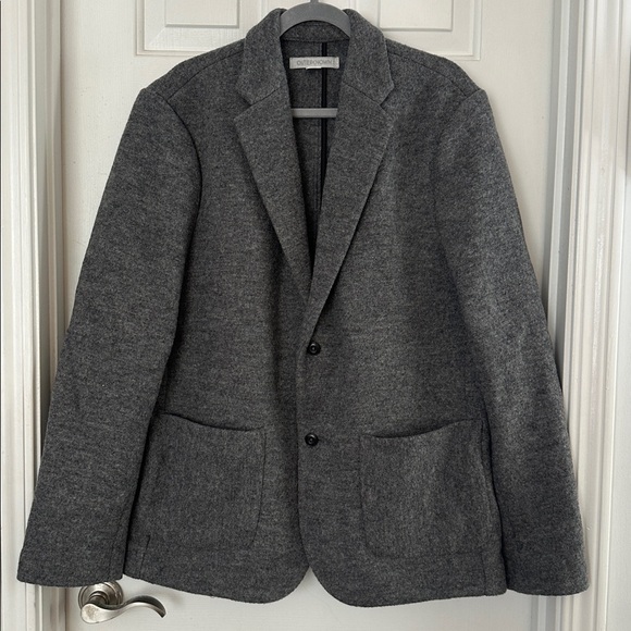 Outer known the ambassador 100% wool 2 button blazer grey large - Picture 1 of 6
